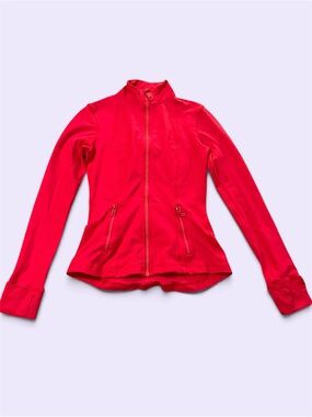 Kirklands Vibrant Red Zip-Front Utility Jacket
